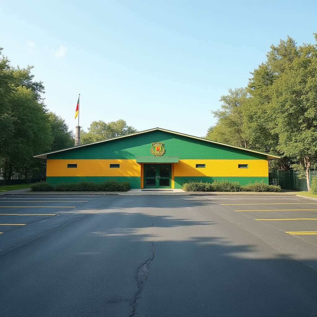 GAA club building exterior in rural Ireland